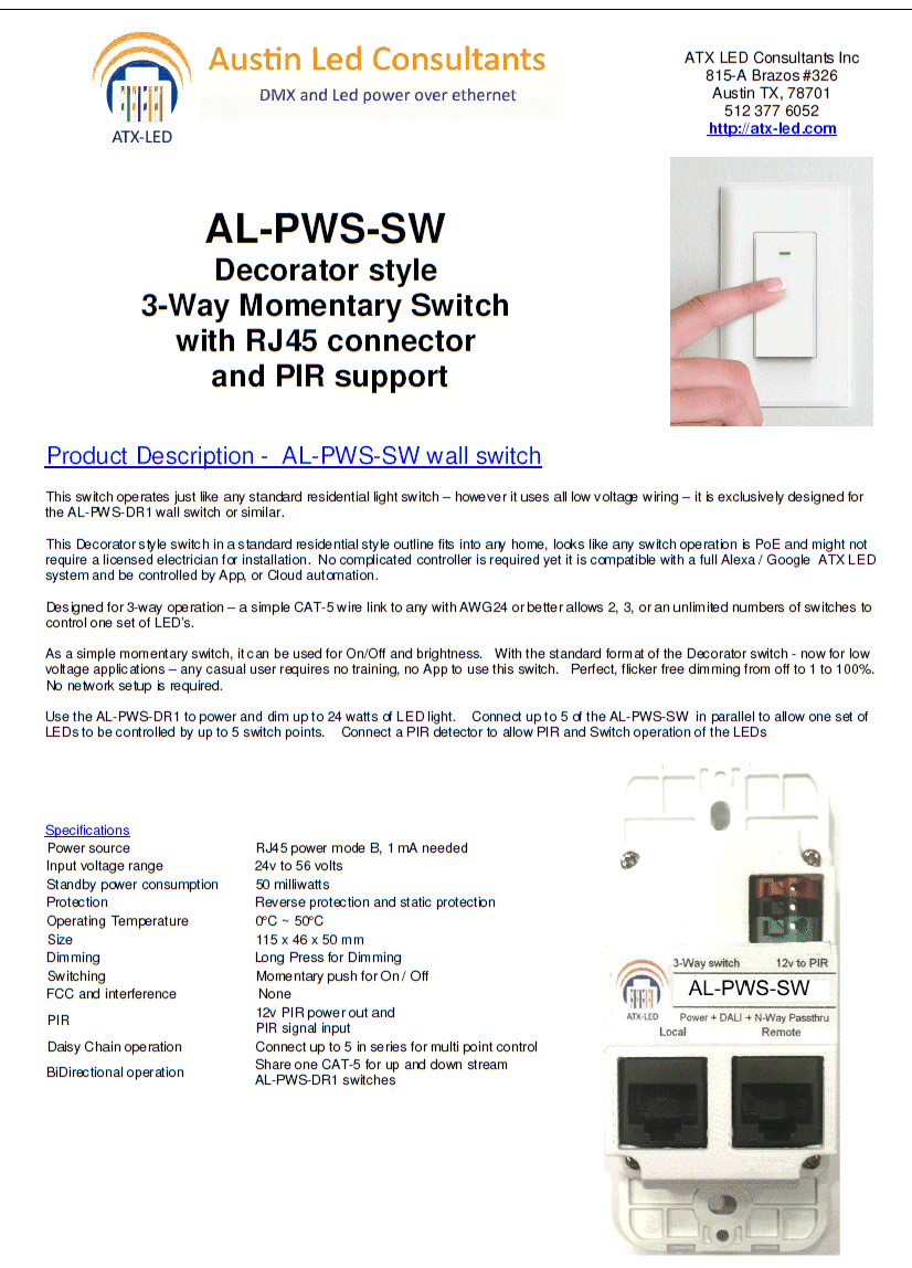 AL-PWS-SW Data Sheet