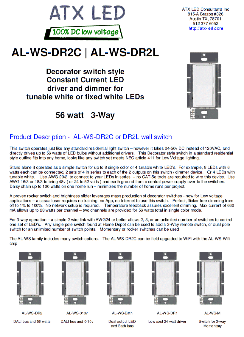 AL-WS-DR2C+ Data Sheet