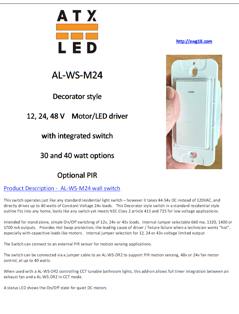 AL-WS-M24 Data Sheet