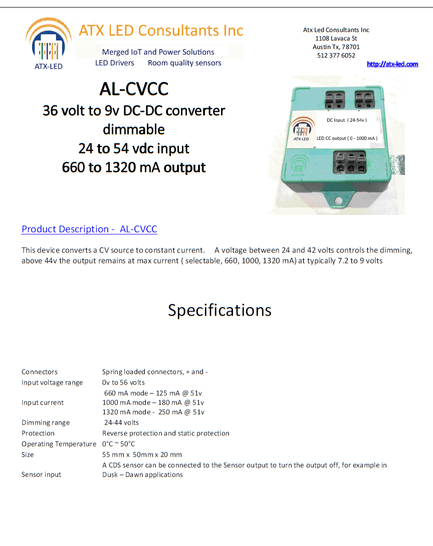 AL-CVCC Data Sheet