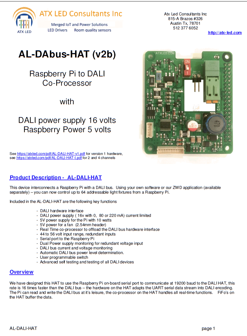 AL-DAbus-HAT Data Sheet