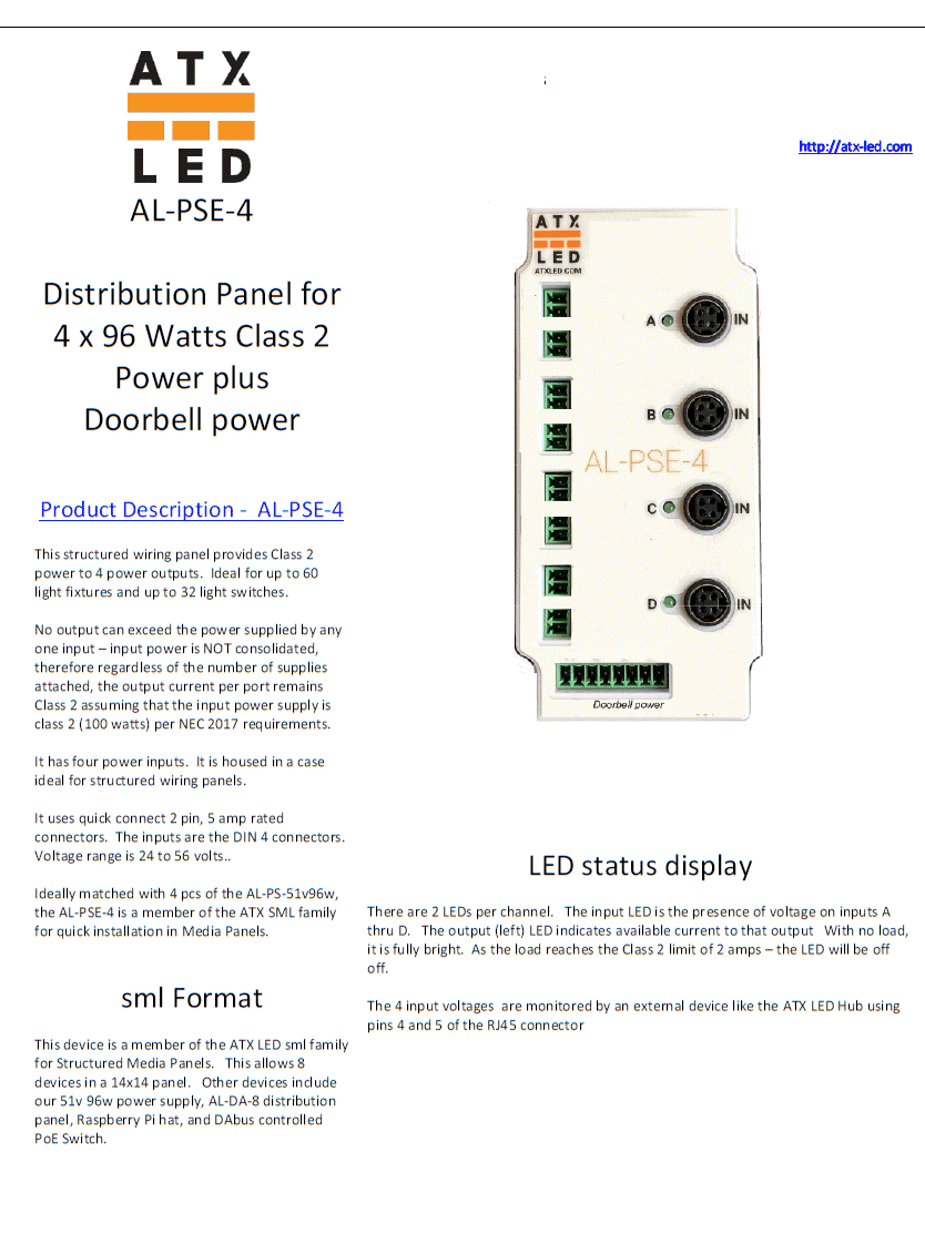AL-PSE-4 Data Sheet