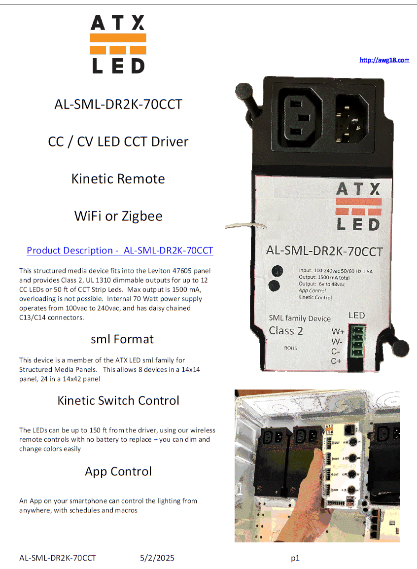 AL-SML-DR2K-70CCT Data Sheet