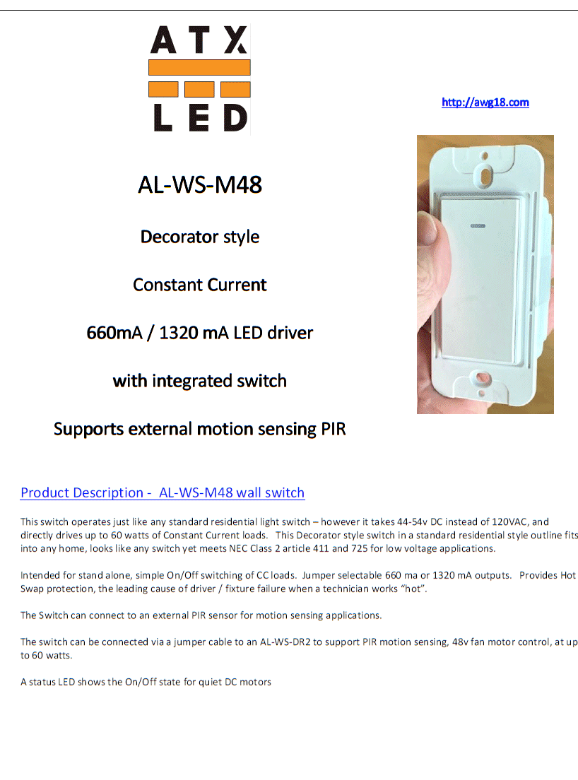 AL-WS-M48 Data Sheet