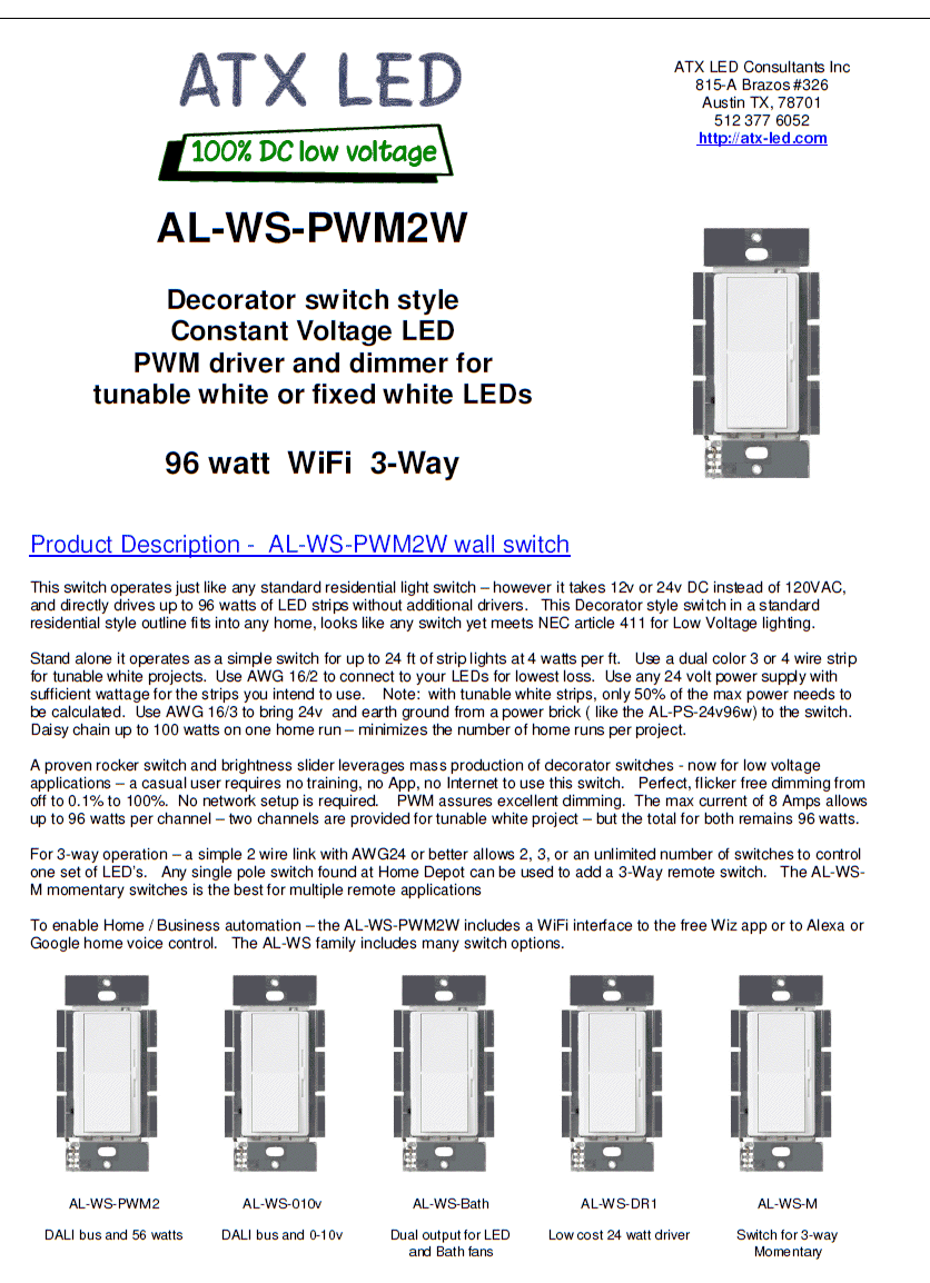 AL-WS-PWM2 Data Sheet