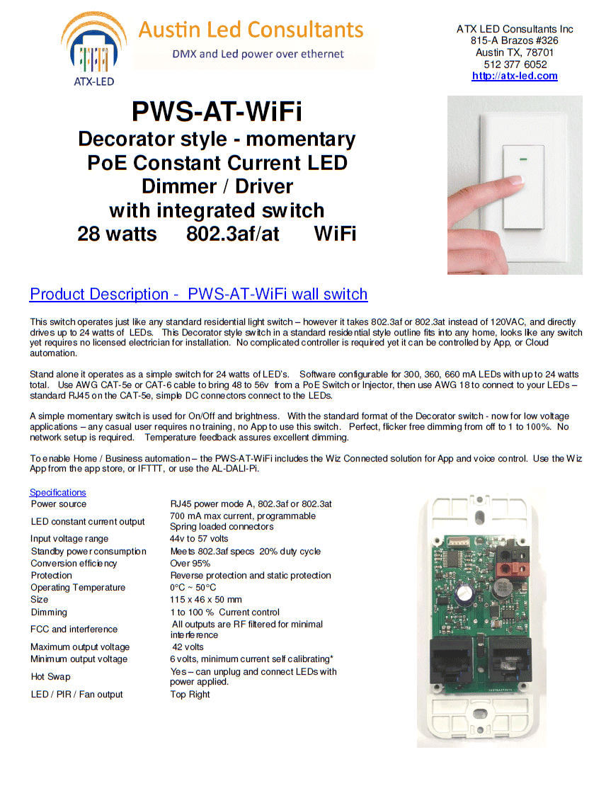 PWS-AT-WIFI Data Sheet